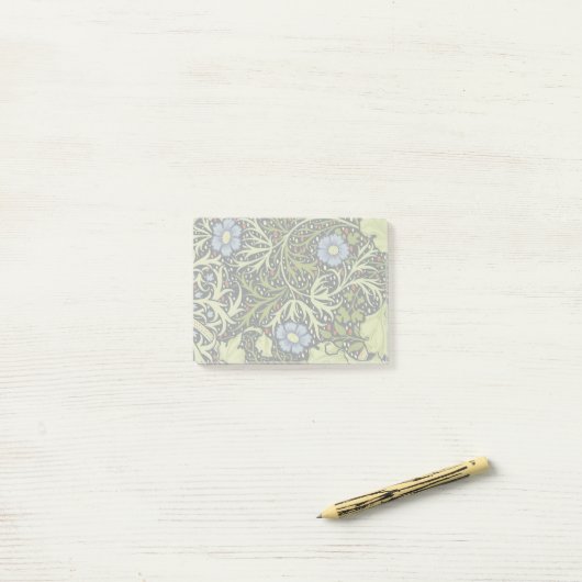 William Morris Seaweed Antiek Flower Post-it® Notes (Op bureau)