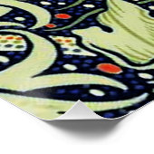 William Morris Seaweed Antiek Flower Poster (Hoek)