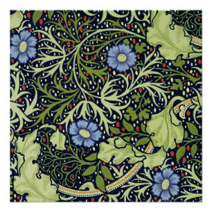 William Morris Seaweed Antiek Flower Poster