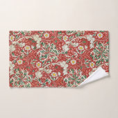 William Morris Seaweed Antiek Flower Red Green Bad Handdoek (Handdoek)