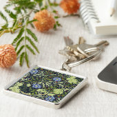 William Morris Seaweed Antiek Flower Sleutelhanger (Zijkant)