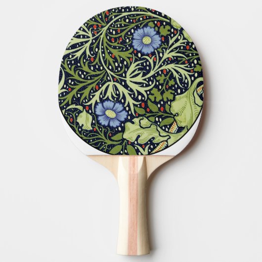 William Morris Seaweed Antiek Flower Tafeltennisbatje (Voorkant)