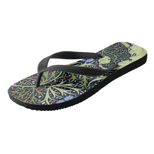 William Morris Seaweed Antiek Flower Teenslippers (Schuin)