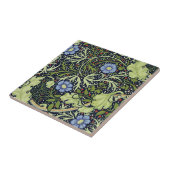 William Morris Seaweed Antiek Flower Tegeltje (Zijkant)