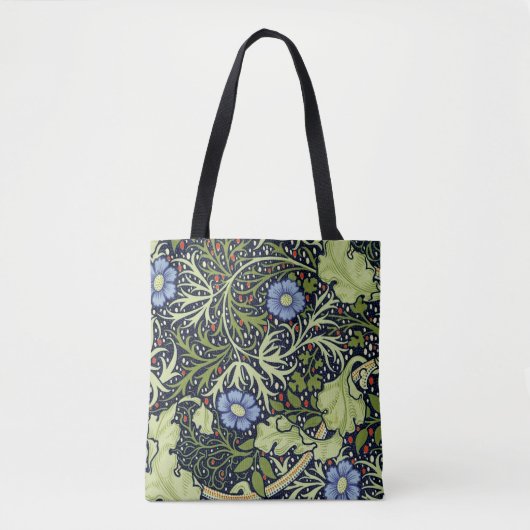 William Morris Seaweed Antiek Flower Tote Bag (Voorkant)