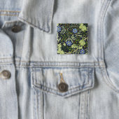 William Morris Seaweed Antiek Flower Vierkante Button 5,1 Cm (In situ)