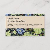 William Morris Seaweed Antiek Flower Visitekaartje (Voorkant)