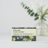 William Morris Seaweed Antiek Flower Visitekaartje (Staand voorkant)