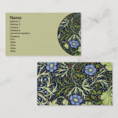 William Morris Seaweed Antiek Flower Visitekaartje (Voorkant / Achterkant)