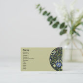 William Morris Seaweed Antiek Flower Visitekaartje (Staand voorkant)