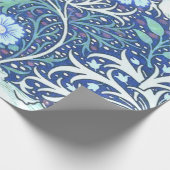 William Morris Seaweed Blue Pattern Cadeaupapier (Hoek)