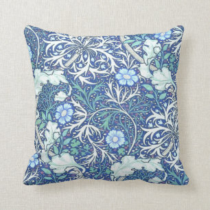 William Morris Seaweed Blue Pattern Kussen