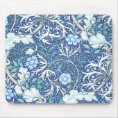 William Morris Seaweed Blue Pattern Muismat (Voorkant)
