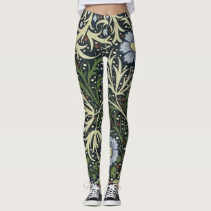 William Morris Seaweed Patroon Leggings