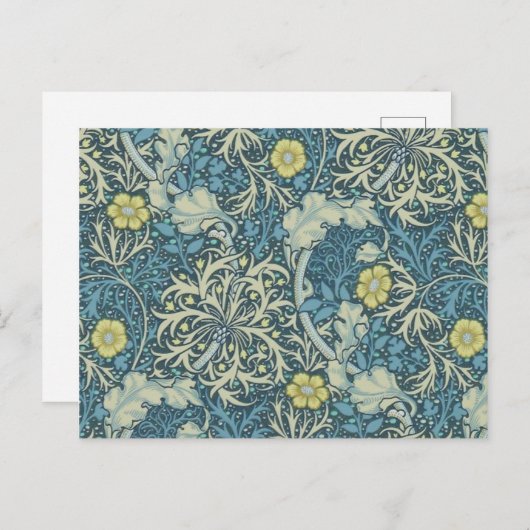 William Morris Seaweed Pattern Briefkaart (Voorkant / Achterkant)