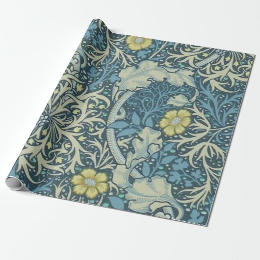 William Morris Seaweed Pattern Cadeaupapier (Uitgerold)