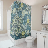 William Morris Seaweed Pattern Douchegordijn (In situ)