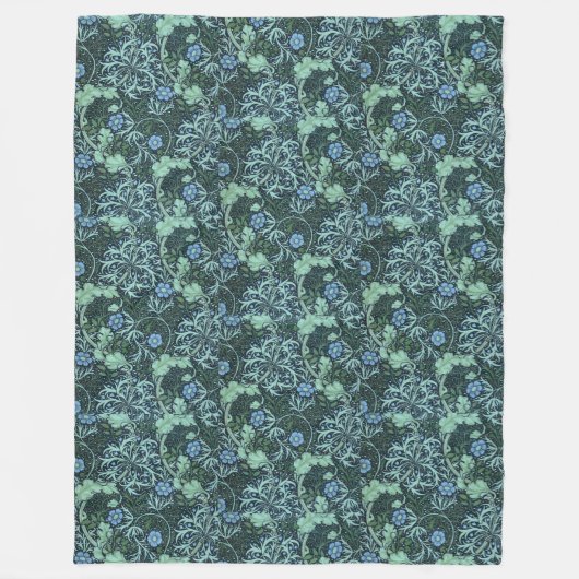 William Morris Seaweed Pattern Fleece Deken (Voorkant)