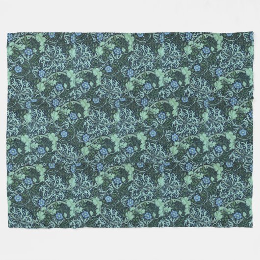 William Morris Seaweed Pattern Fleece Deken (Voorkant (Horizontaal))