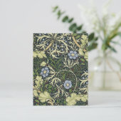 William Morris Seaweed Pattern Floral  Art Briefkaart (Staand voorkant)