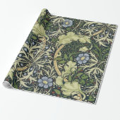 William Morris Seaweed Pattern Floral Art Cadeaupapier (Uitgerold)