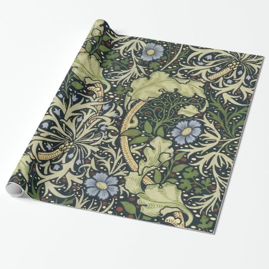 William Morris Seaweed Pattern Floral  Art Cadeaupapier (Uitgerold)