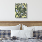 William Morris Seaweed Pattern Floral  Art Canvas Afdruk (Insitu (Slaapkamer))