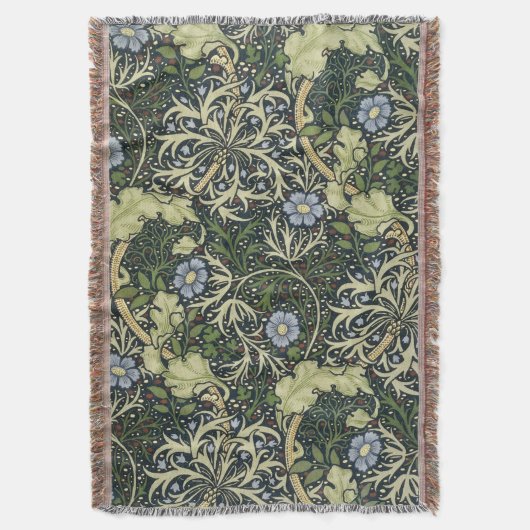 William Morris Seaweed Pattern Floral Art Deken (Voorkant Verticaal)