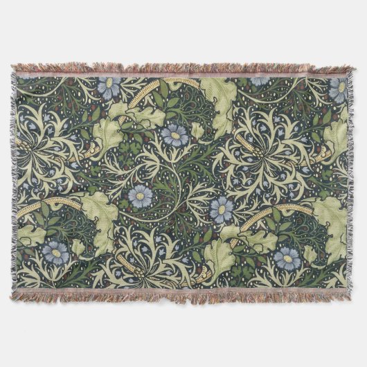 William Morris Seaweed Pattern Floral  Art Deken (Voorkant)