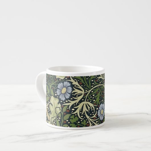 William Morris Seaweed Pattern Floral  Art Espresso Kop (Links)