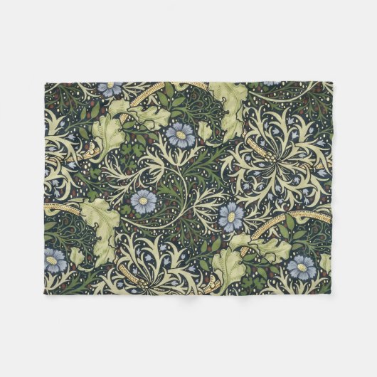 William Morris Seaweed Pattern Floral Art Fleece Deken (Voorkant (Horizontaal))
