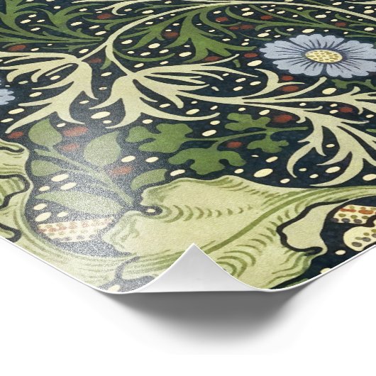 William Morris Seaweed Pattern Floral  Art Foto Afdruk (Hoek)