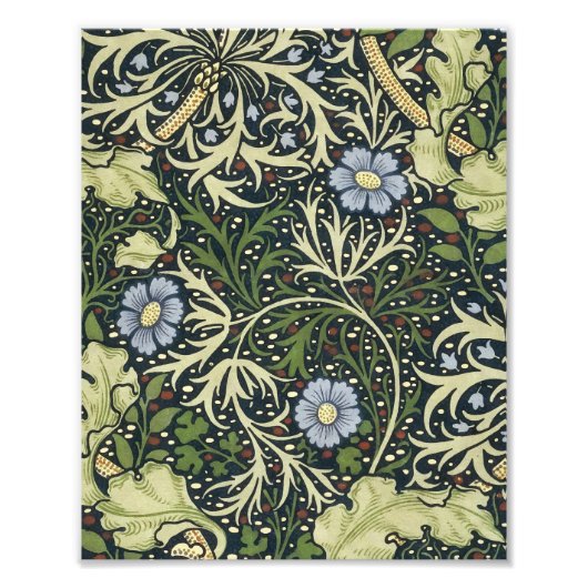 William Morris Seaweed Pattern Floral  Art Foto Afdruk (Voorkant)