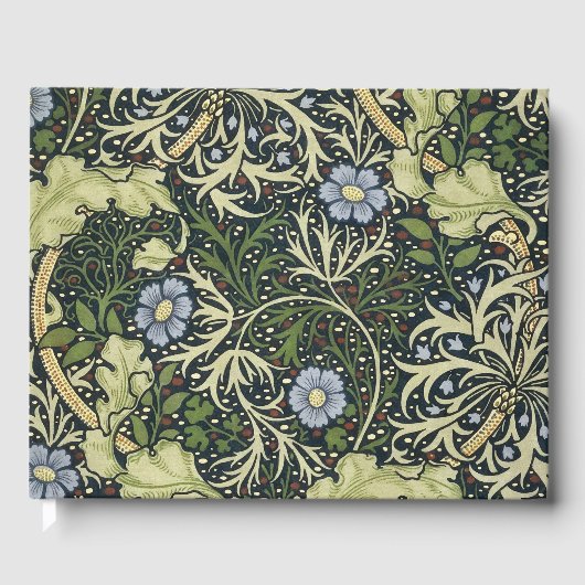 William Morris Seaweed Pattern Floral Art Gastenboek (Voorkant)
