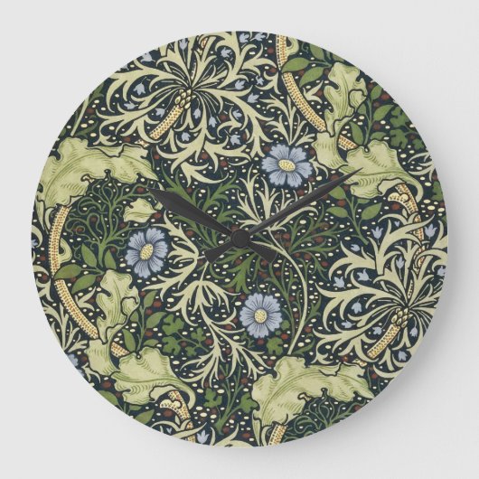 William Morris Seaweed Pattern Floral  Art Grote Klok (Voorkant)