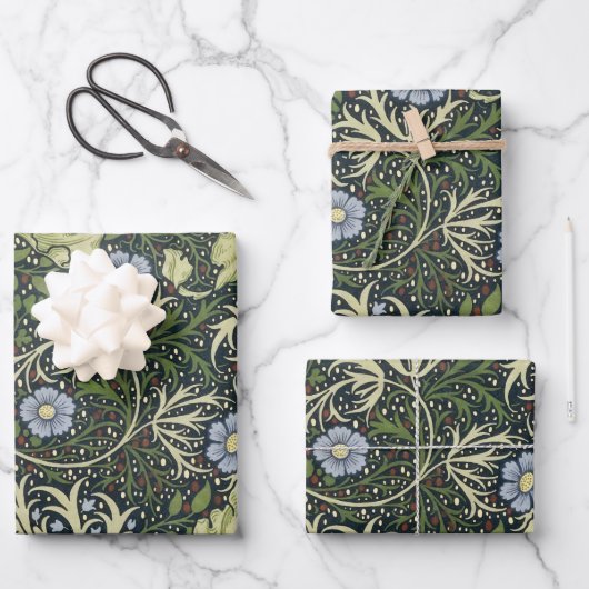 William Morris Seaweed Pattern Floral  Art Inpakpapier Vel (Voorkant)