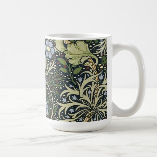 William Morris Seaweed Pattern Floral Art Koffiemok (Rechts)