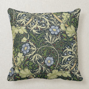 William Morris Seaweed Pattern Floral  Art Kussen
