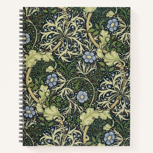 William Morris Seaweed Pattern Floral  Art Notitieboek (Voorkant)