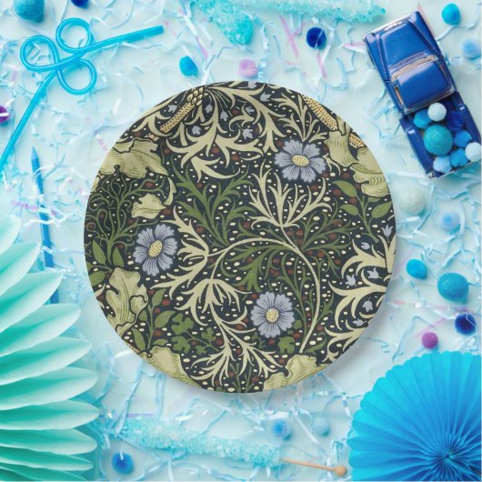 William Morris Seaweed Pattern Floral  Art Papieren Bordje (Feest)