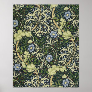 William Morris Seaweed Pattern Floral  Art Poster