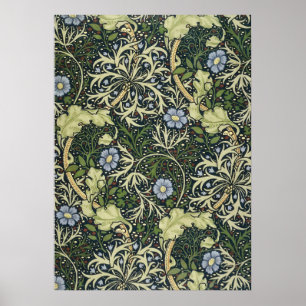 William Morris Seaweed Pattern Floral  Art Poster