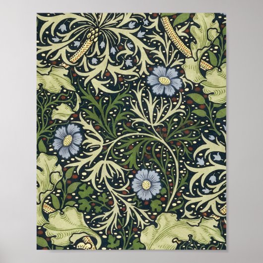 William Morris Seaweed Pattern Floral  Art Poster (Voorkant)