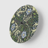 William Morris Seaweed Pattern Floral  Art Ronde Klok (Hoek)