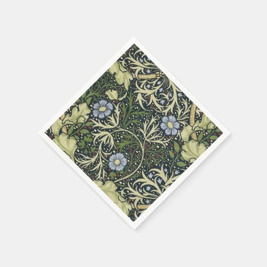 William Morris Seaweed Pattern Floral  Art Servetten (Hoek)
