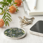 William Morris Seaweed Pattern Floral  Art Sleutelhanger (Zijkant)