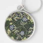 William Morris Seaweed Pattern Floral  Art Sleutelhanger (Voorkant)