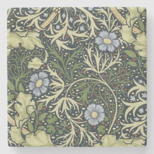 William Morris Seaweed Pattern Floral  Art Stenen Onderzetter