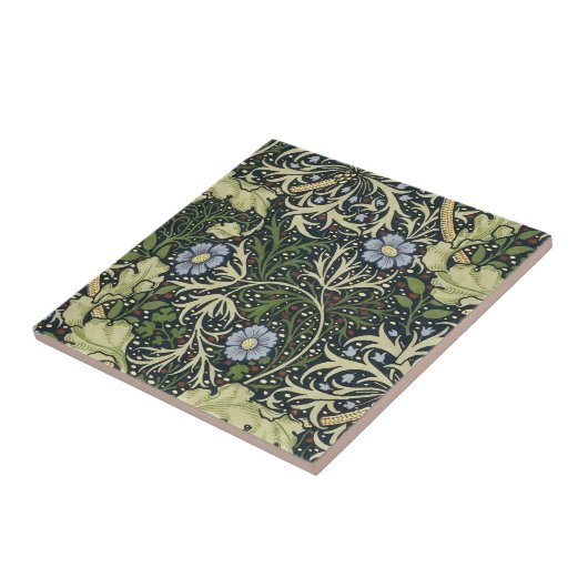 William Morris Seaweed Pattern Floral  Art Tegeltje (Zijkant)