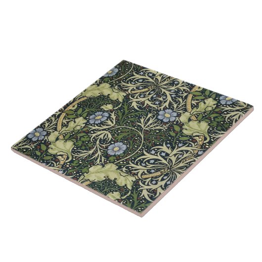William Morris Seaweed Pattern Floral  Art Tegeltje (Zijkant)